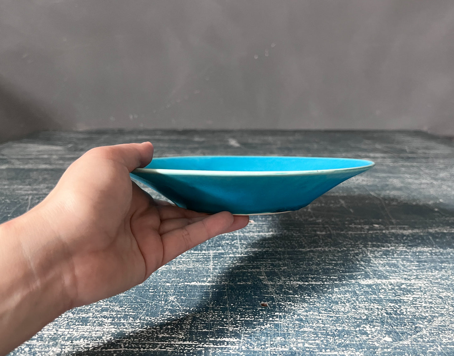 21cmプレート/黒い模様