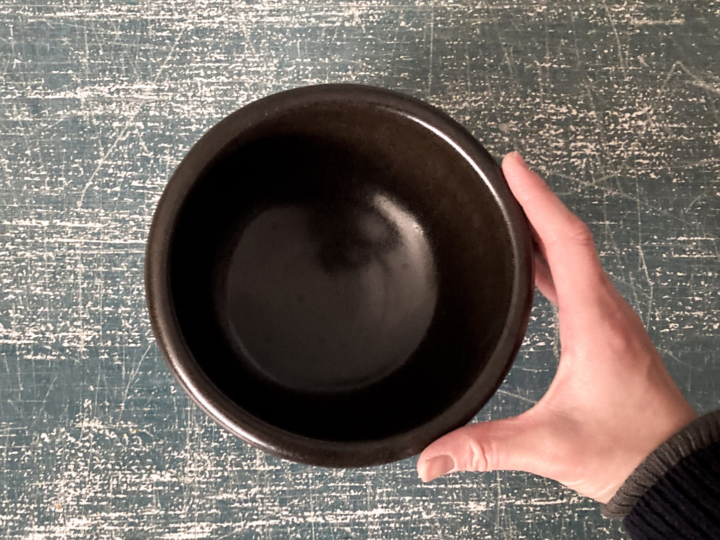 どんぶり鉢 黒 / デッドストック